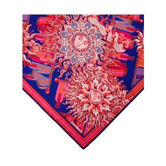 Hermes Scarf LES SANGLES DE PHOEBUS Silk With Box - Picture 9 of 9